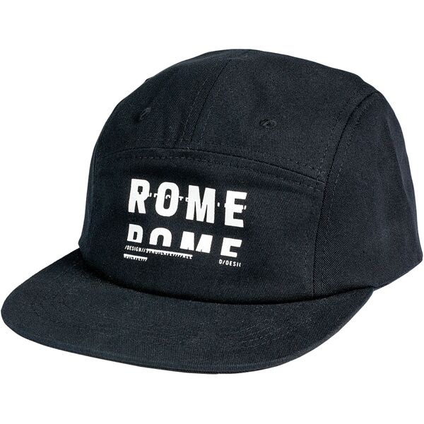 rome 5 panel cap black one size