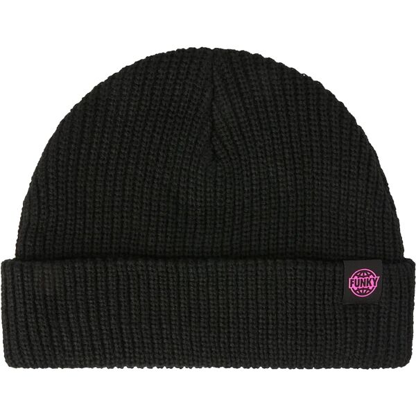 funky logo short beanie black one size