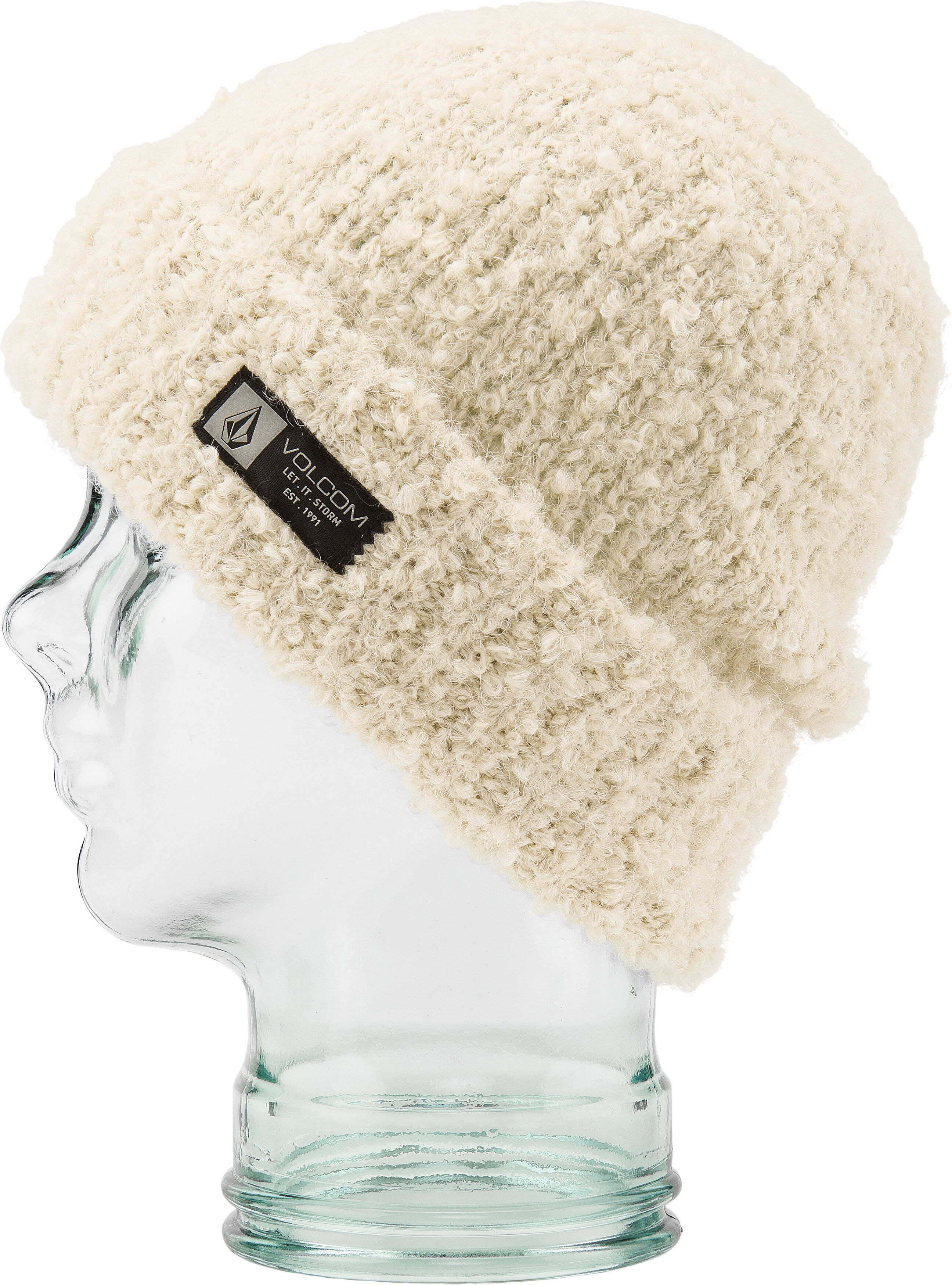 volcom stone teddy beanie moonbeam one size