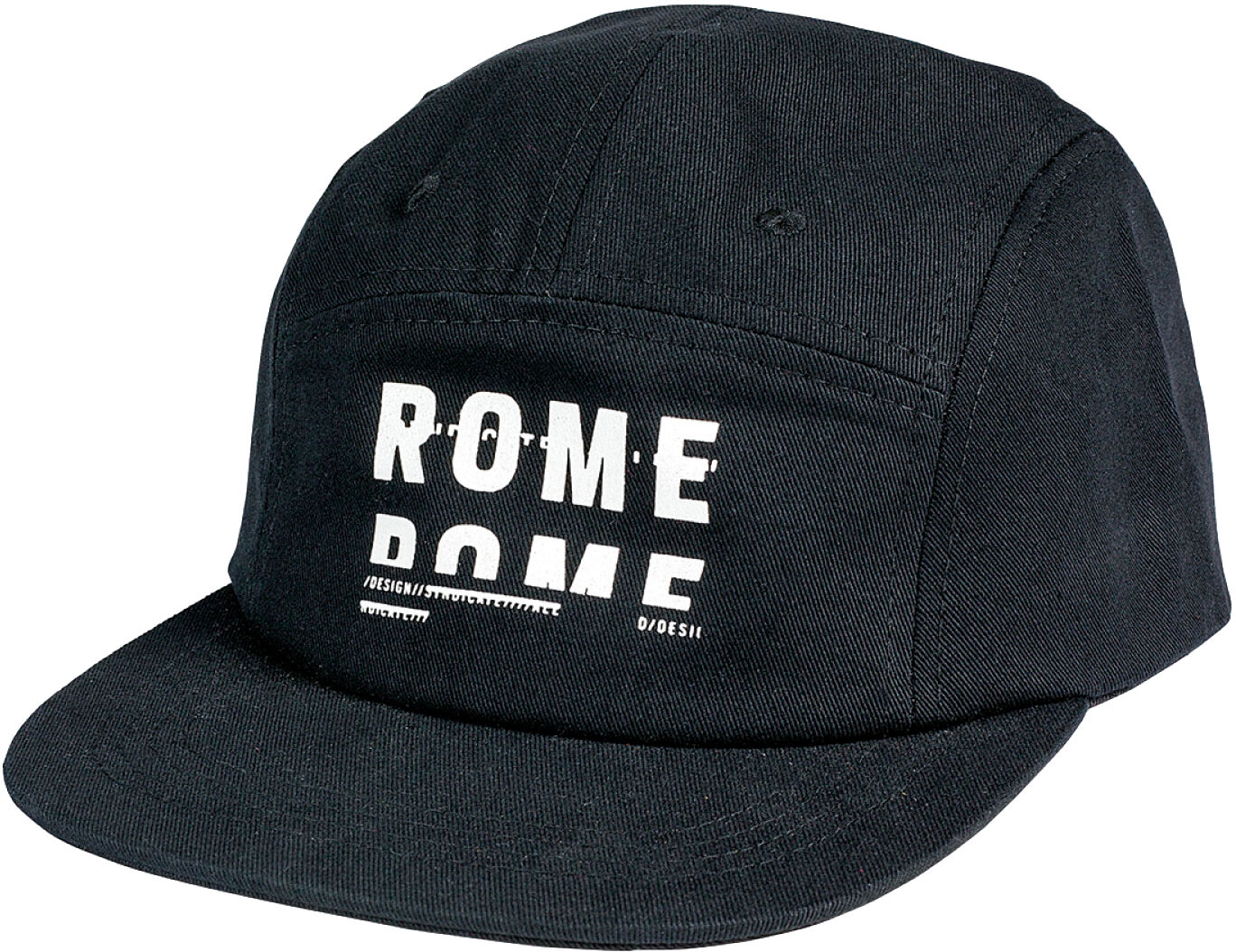 ROME 5 PANEL CAP BLACK One Size