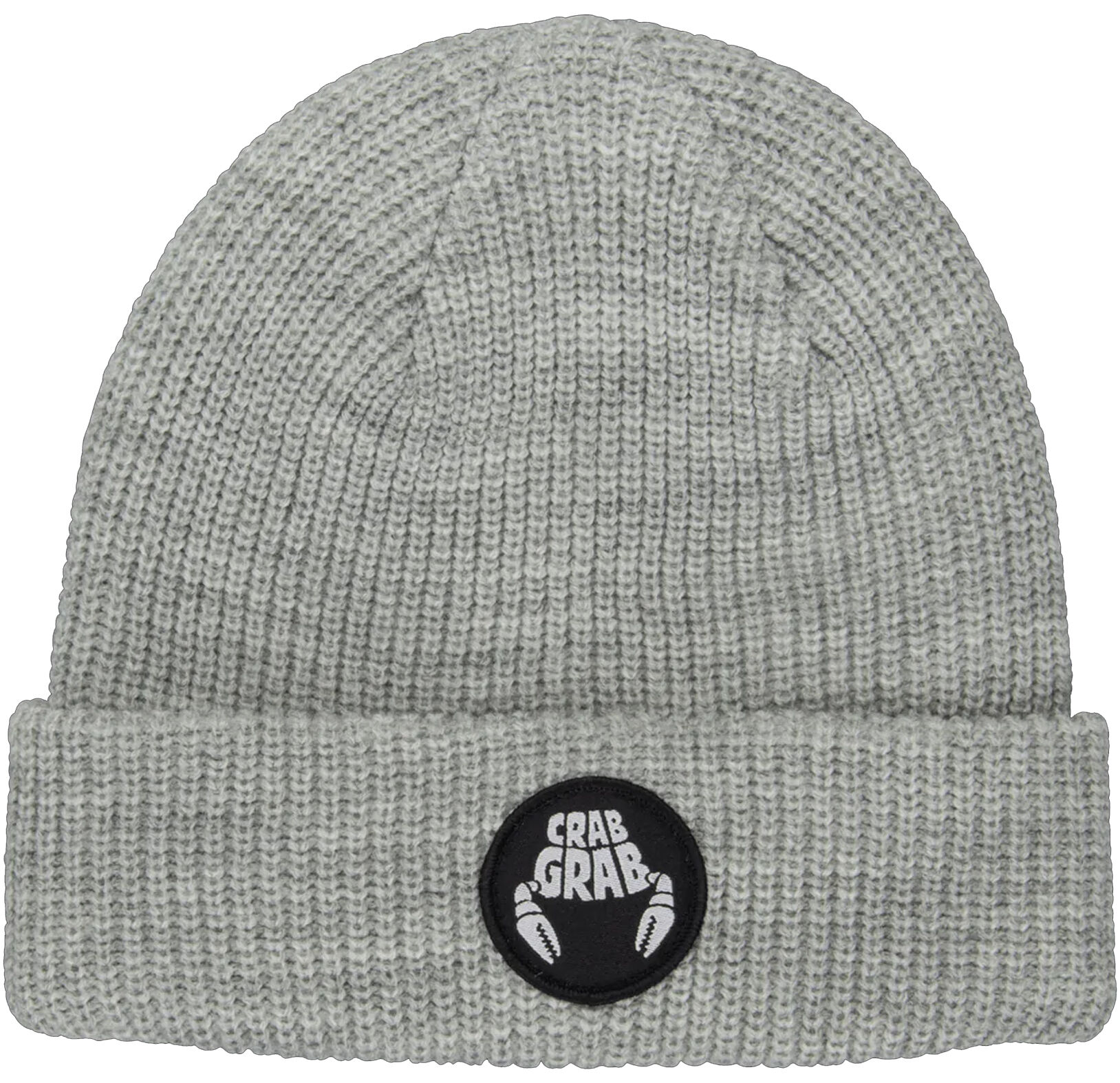 CRAB GRAB CIRCLE PATCH BEANIE HEATHER GREY One Size