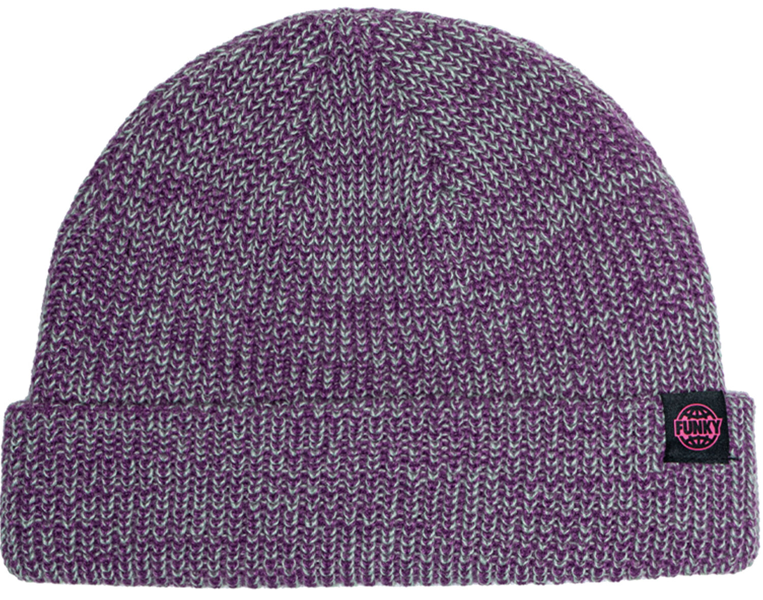 FUNKY LOGO SHORT BEANIE PURPLE GREEN One Size