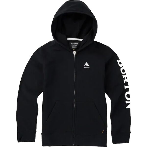 burton boys elite full zip hoodie true black s