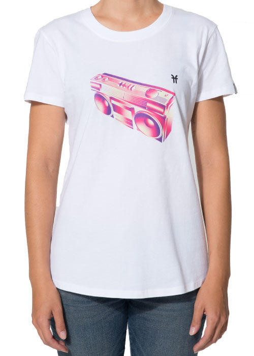 FACTION PRODIGY W GHETTO BLASTER TEE WHITE S