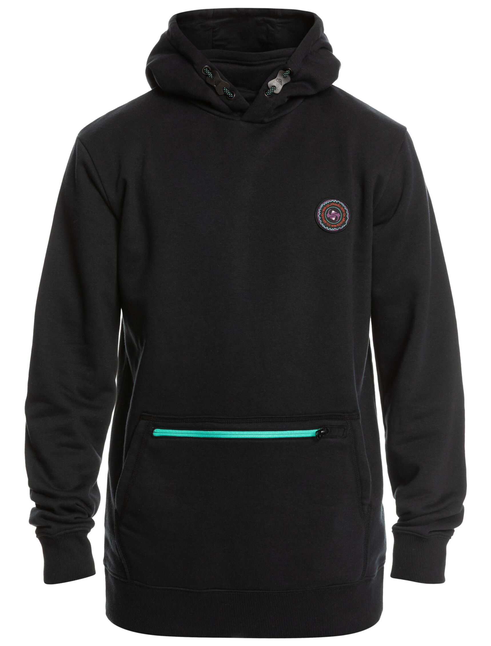 Quiksilver BIG LOGO TECH HOODIE TRUE BLACK S