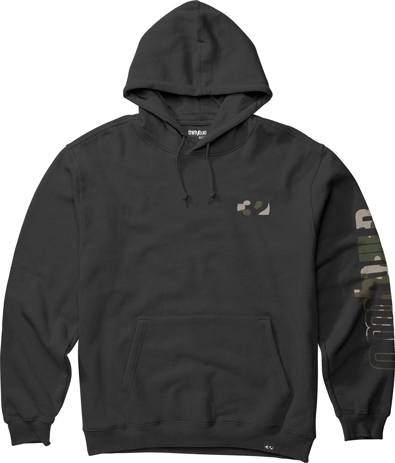 thirtytwo kids double hoodie black camo l