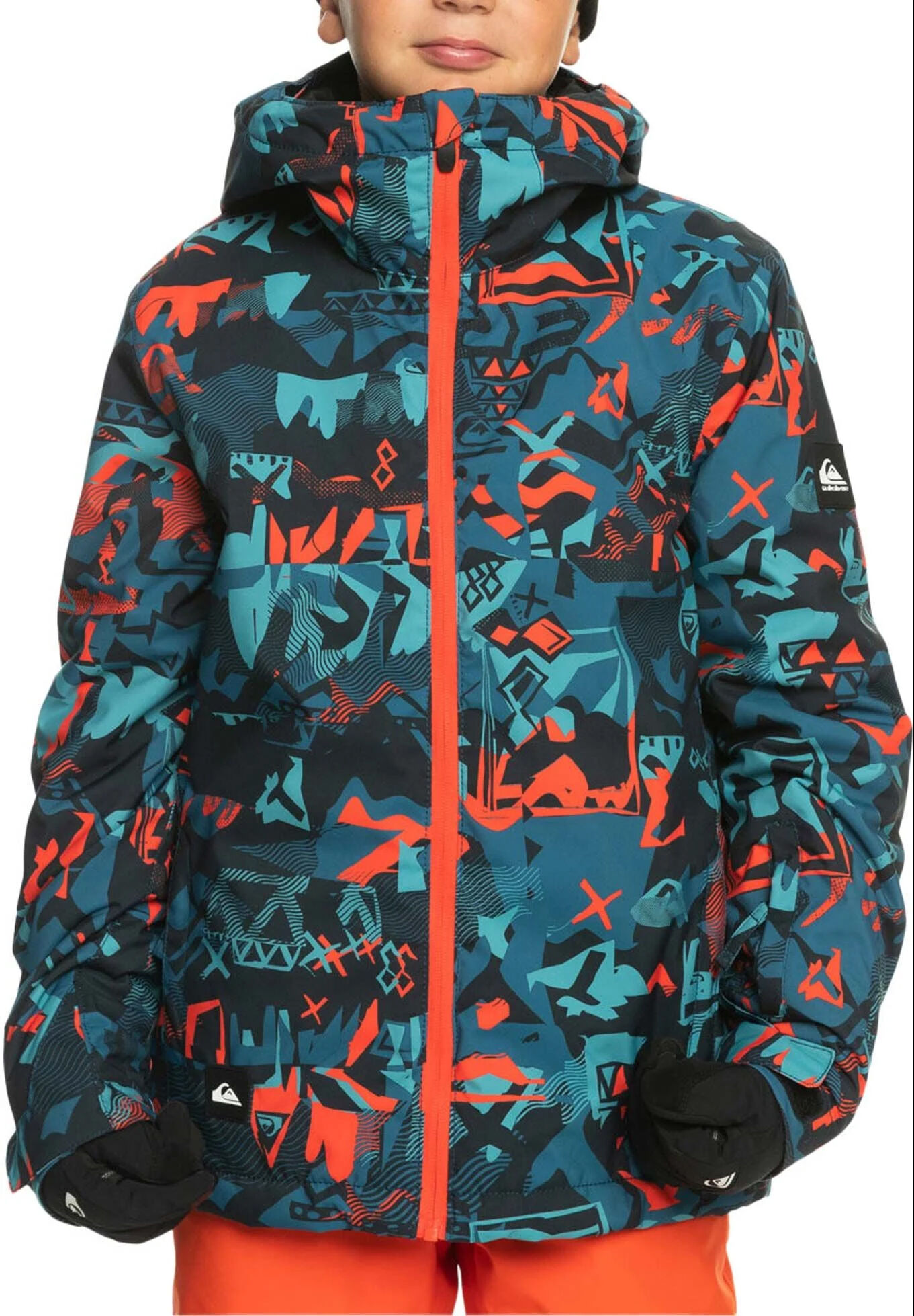 Quiksilver MISSION PRINTED YOUTH BUILDING MOUNTAINS GRENADINE 3XS