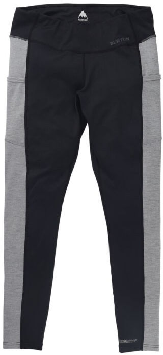 Burton MIDWEIGHT X BASE LAYER PANT WMN TRUE BLACK GRAY HEATHER S