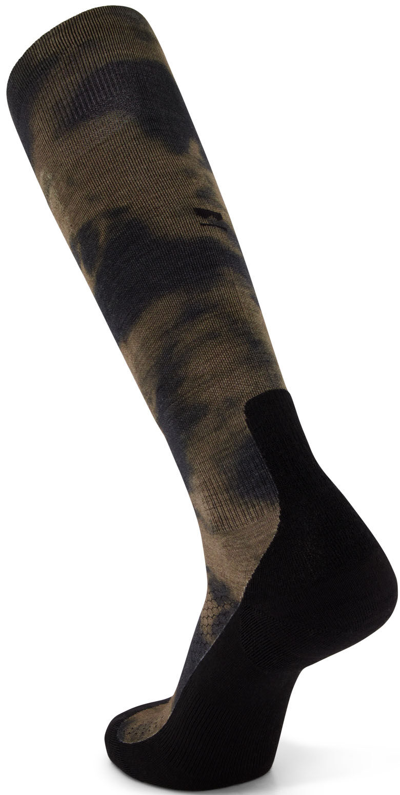 MONS ROYALE ATLAS MERINO SNOW SOCK DIGITAL OLIVE TIE DYE S