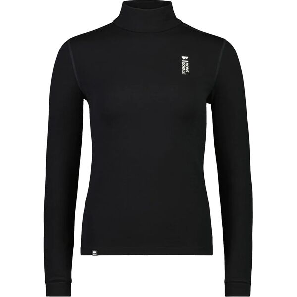 mons royale wmn cascade merino mock neck black m