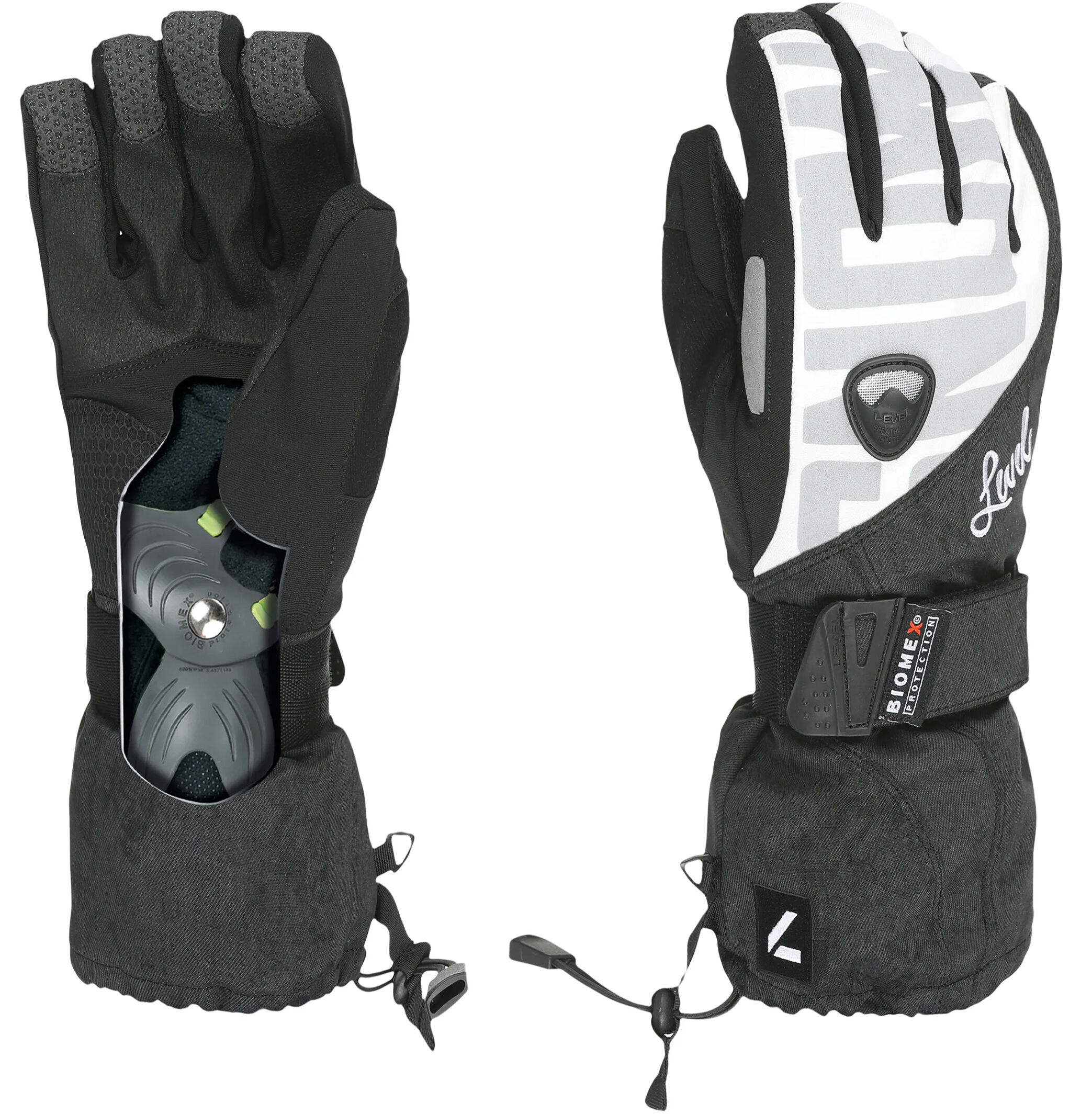 LEVEL BUTTERFLY GLOVE WHITE ANTHRACITE S