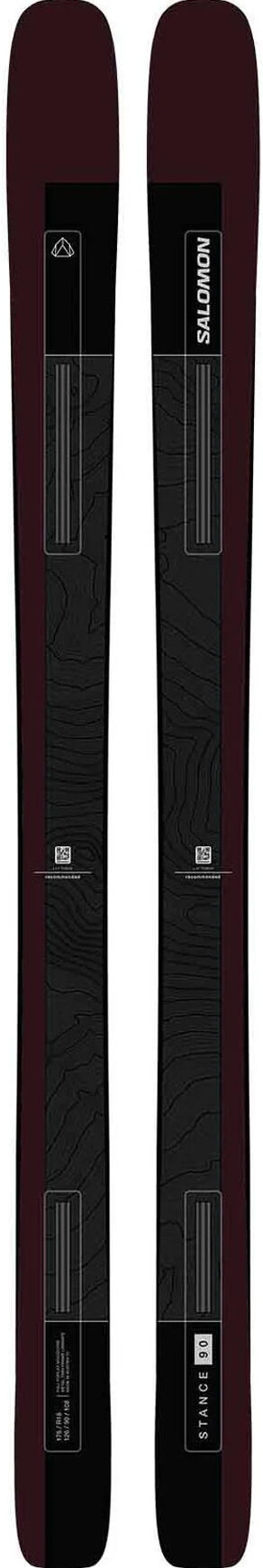 Salomon N STANCE 90 BLACK BURGUNDY MET 182