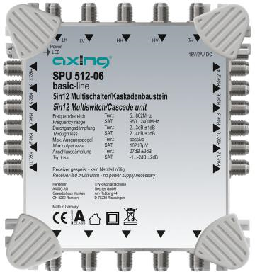 Axing SPU 512-06 multinterruttore satellitare 5 ingressi 12 uscite Axing SPU 512-06 multinterruttore satellitare 5 ingressi 12 uscite