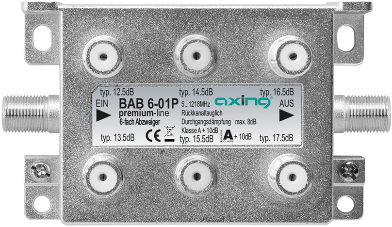 Axing BAB 6-01P Splitter per cavo Grigio Axing BAB 6-01P Splitter per cavo Grigio