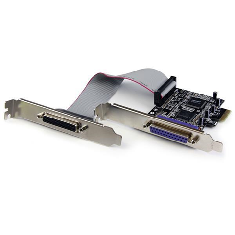 StarTech.com Scheda adattatore parallela PCI Express a 2 porte/PCI-e  IEEE 1284 con staffa a basso profilo StarTech.com Scheda adattatore parallela PCI Express a 2 porte/PCI-e  IEEE 1284 con staffa a basso profilo