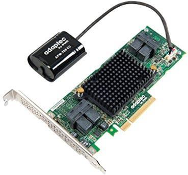 Adaptec 81605ZQ PCI Express x8 3.0 12Gbit/s - RAID controllers (SAS, Serial ATA, PCI Express x8, Full-height (low-profile), 0, 1, 5, 6, 10, 50, 60, 1E, PMC PM8063, CE, FCC, UL, C-tick, VCCI, KCC,...