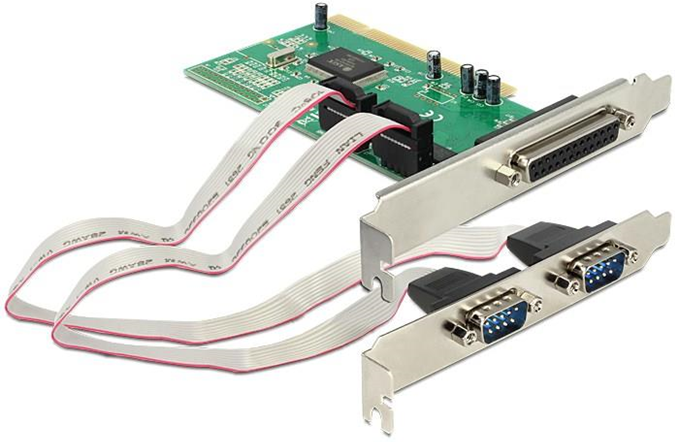 DeLOCK 1x Parallel & 2x Serial - PCI card scheda di interfaccia e adattatore