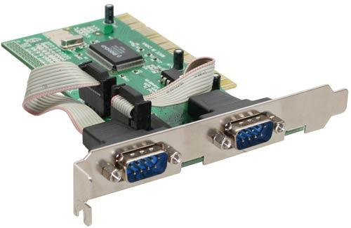 InLine Schede Di Espansione Seriale Aggiuntiva I0-Controller32-Bit PCI Bus 2X Sud-D 9Pin Maschio Moschip Mcs9835