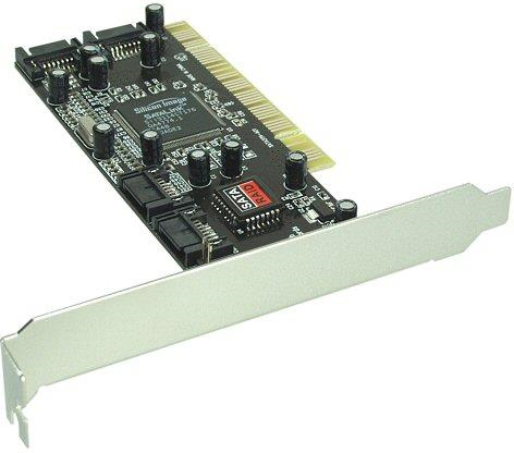 InLine Schede Di Espansione Controller HDD SATA Raid4 Canali32-Bit PCI Busraid 011+0Silicon Image SATA Link Sil3114 Chip