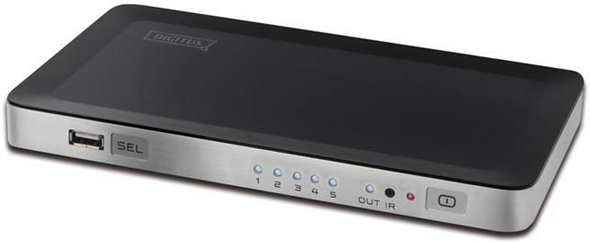 Digitus Switch HDMI con 4 ingressi HDMI, 1 ingresso USB da PC e 1 uscita video HDMI Digitus Switch HDMI con 4 ingressi HDMI, 1 ingresso USB da PC e 1 uscita video HDMI