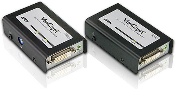 Aten Ripetitore  DVI DVI-D 24+1p Female + 3.5mm Female - 2x RJ45 Femmina Nero Aten Ripetitore  DVI DVI-D 24+1p Female + 3.5mm Female - 2x RJ45 Femmina Nero