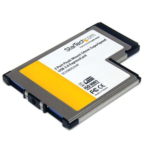 StarTech.com Adattatore scheda ExpressCard SuperSpeed USB 3.0 da 54 mm a scomparsa a 2 porte con supporto UASP StarTech.com Adattatore scheda ExpressCard SuperSpeed USB 3.0 da 54 mm a scomparsa a 2 porte con supporto UASP
