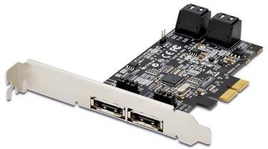 Digitus Scheda aggiuntiva PCI express SATA II con 4 connettori SATA II Digitus Scheda aggiuntiva PCI express SATA II con 4 connettori SATA II