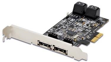 Digitus Scheda aggiuntiva PCI express SATA II con 4 connettori SATA II