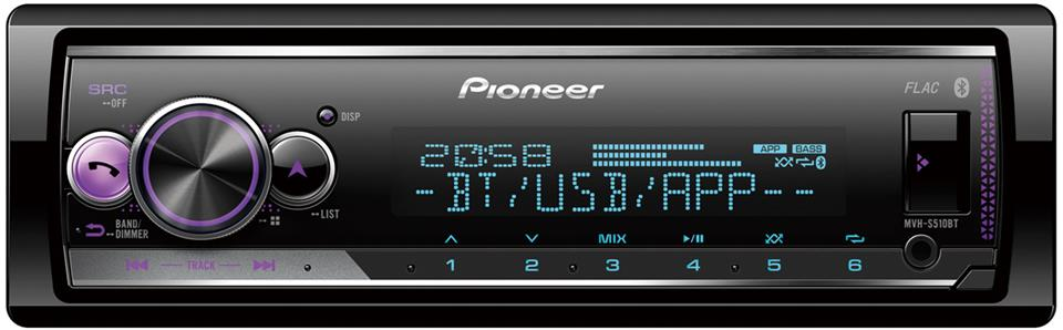 Pioneer MVH-S510BT Ricevitore multimediale per auto Nero 200 W Bluetooth Pioneer MVH-S510BT Ricevitore multimediale per auto Nero 200 W Bluetooth