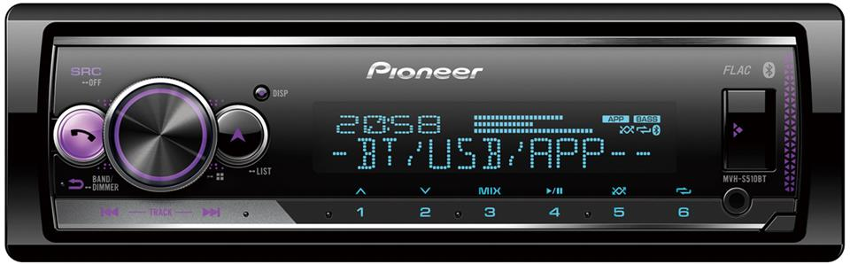 Pioneer MVH-S510BT Ricevitore multimediale per auto Nero 200 W Bluetooth