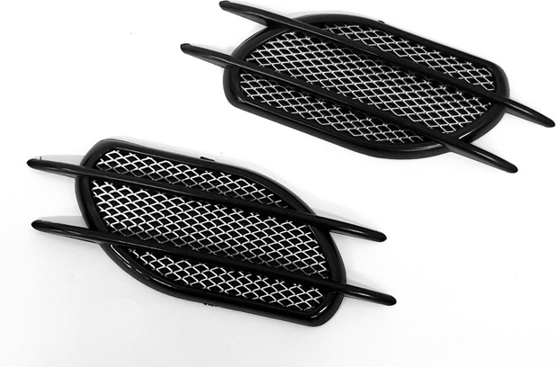 Takestop Coppia Simulazione Adesiva ws1912 Prese Portata Ventola d'Aria Cromo Cromato Nero Laterali Decorazione per Auto Cofano Takestop Coppia Simulazione Adesiva ws1912 Prese Portata Ventola d'Aria Cromo Cromato Nero Laterali Decorazione per Auto Cofano