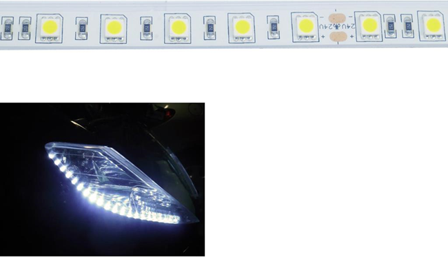 Takestop Striscia LED Auto Lunghezza 60 CM Altezza 0.8 CM Bianco Freddo 6000K 28W 12V SMD FARI Faro Strip Takestop Striscia LED Auto Lunghezza 60 CM Altezza 0.8 CM Bianco Freddo 6000K 28W 12V SMD FARI Faro Strip