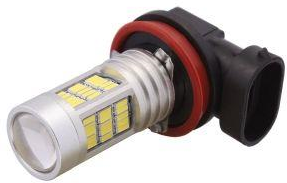 Takestop Lampada Luci Auto Tuning H11 10w 1011 1080lm Bianco Light 72 Led Smd 4014 55x39mm Canbus Fendinebbia Nebbia