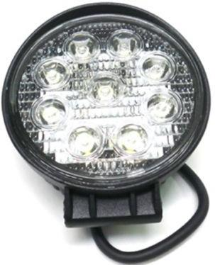 Takestop Faro Da Lavoro Tondo 110x128x55mm A Led Di Profondita' Supplementare 27w Impermeabile Antinebbia Per Auto