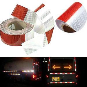 Takestop Nastro Adesivo 25 Metri Rosso Argento Rifrangente Retroriflettente Catarifrangente Camion Garage Takestop Nastro Adesivo 25 Metri Rosso Argento Rifrangente Retroriflettente Catarifrangente Camion Garage