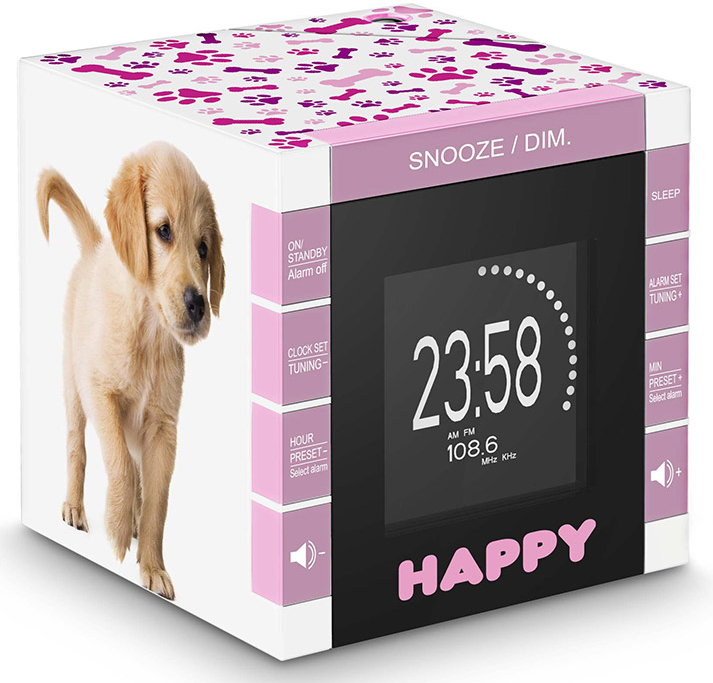 Bigben Interactive RR70PDOGS2 radio Orologio Digitale Rosa, Bianco Bigben Interactive RR70PDOGS2 radio Orologio Digitale Rosa, Bianco