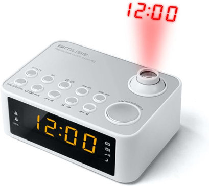 Muse M-178 PW radio Orologio Digitale Argento, Bianco Muse M-178 PW radio Orologio Digitale Argento, Bianco