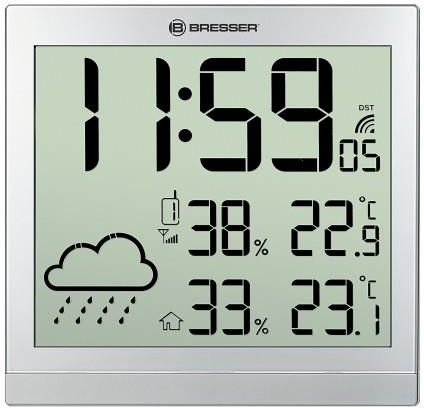 Bresser Optics Orologio da Parete Meteo TemeoTrend JC Argento 7004404HZI000