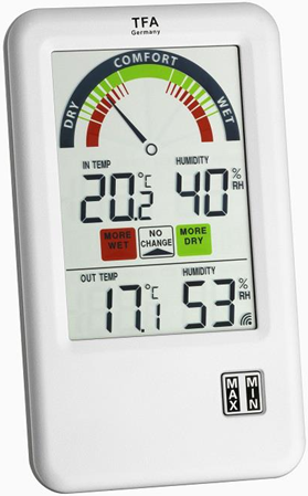 TFA 30.3045 stazione meteorologica digitale Bianco