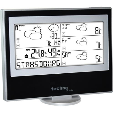 Technoline WM 5200 Nero, Argento stazione meteo