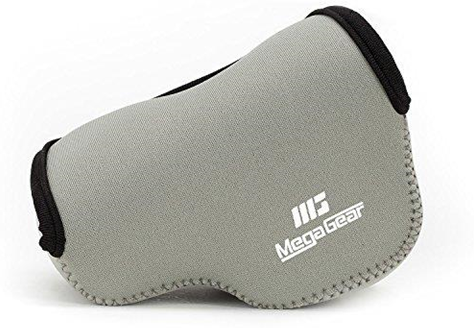 MegaGear ''Ultra Light'' Neoprene Borsa Cassa Della Macchina Fotografica con Moschettone per Sony NEX-5TL, Sony NEX-5R, Sony NEX-3N with Sony SELP1650, Sony A5000, Sony A5100 16-50mm (Grigio)