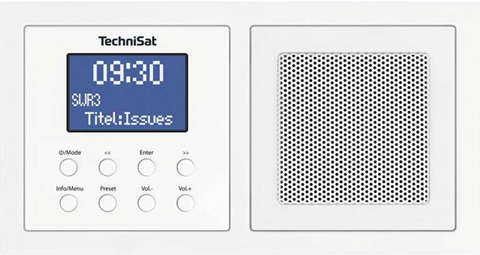 TechniSat UP 1 DAB+ Radio da incasso Bluetooth, DAB+, FM Bianco