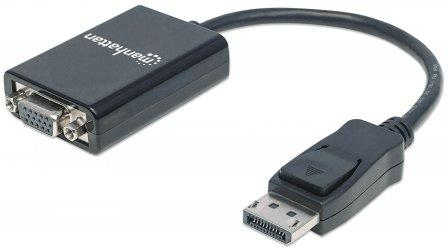 Manhattan 151962 cavo e adattatore video 0,15 m DisplayPort VGA (D-Sub) Nero Manhattan 151962 cavo e adattatore video 0,15 m DisplayPort VGA (D-Sub) Nero