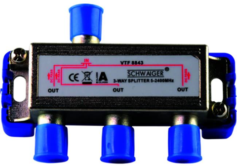 Schwaiger VTF8843 241 Splitter per cavo Argento Schwaiger VTF8843 241 Splitter per cavo Argento