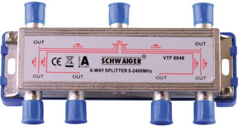 Schwaiger VTF8846 241 Splitter per cavo Acciaio inossidabile Schwaiger VTF8846 241 Splitter per cavo Acciaio inossidabile