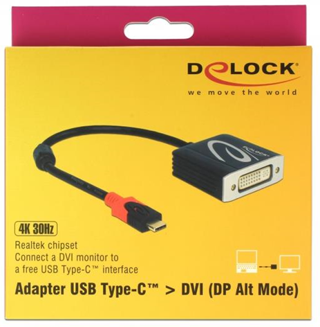 DeLOCK 61213 cavo e adattatore video 0,2 m USB tipo-C DVI Nero DeLOCK 61213 cavo e adattatore video 0,2 m USB tipo-C DVI Nero
