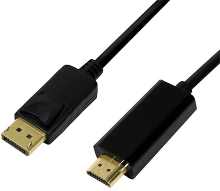LogiLink CV0127 cavo e adattatore video 2 m DisplayPort HDMI tipo A (Standard) Nero LogiLink CV0127 cavo e adattatore video 2 m DisplayPort HDMI tipo A (Standard) Nero