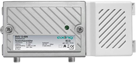 Axing Amplificatore per TV via cavo  BVS 13-69N 30 dB Axing Amplificatore per TV via cavo  BVS 13-69N 30 dB