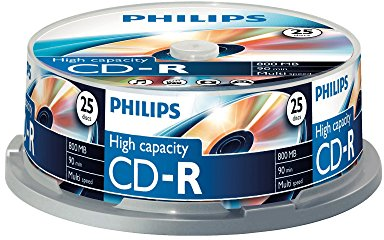 Philips CD-R 90 800MB - Confezione da 25 Philips CD-R 90 800MB - Confezione da 25