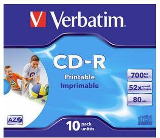 Verbatim CD-RW  CD 700MB (10 Pezzi) Verbatim CD-RW  CD 700MB (10 Pezzi)
